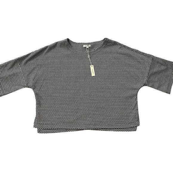 Max Studio London Blouse Medium | Geometric Print, Bell Sleeves NWT MSRP $240 - Picture 10 of 10